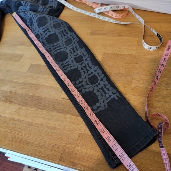 🔴 3/$25 Current Elliott Marni The Night Pearl Print Y2K Skinny Jean 27 - Picture 13 of 15